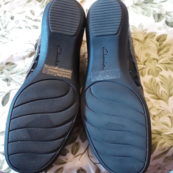 Clark's black Gael Angora faux croc loafers sz 7N - Picture 4 of 5